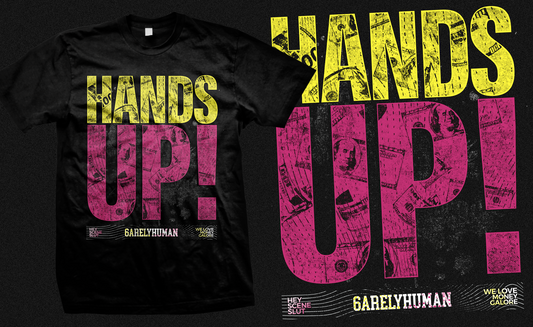"Hands up!" Tee